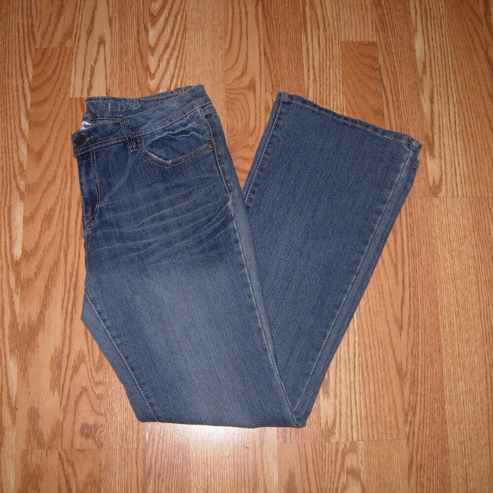 Inked & Faded Y2K Flare Jeans 12